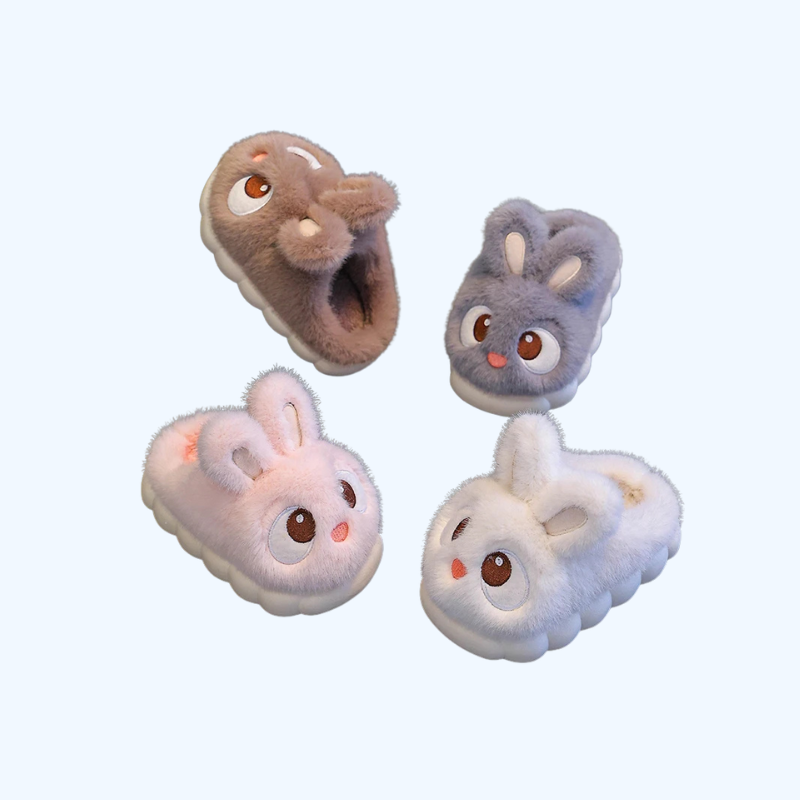 Nieuwe Winter Schattige Grote Oog Konijn Pantoffels | Waterdicht, Warm & Antislip, Knuffelige Schoenen voor Jongens & Meisjes