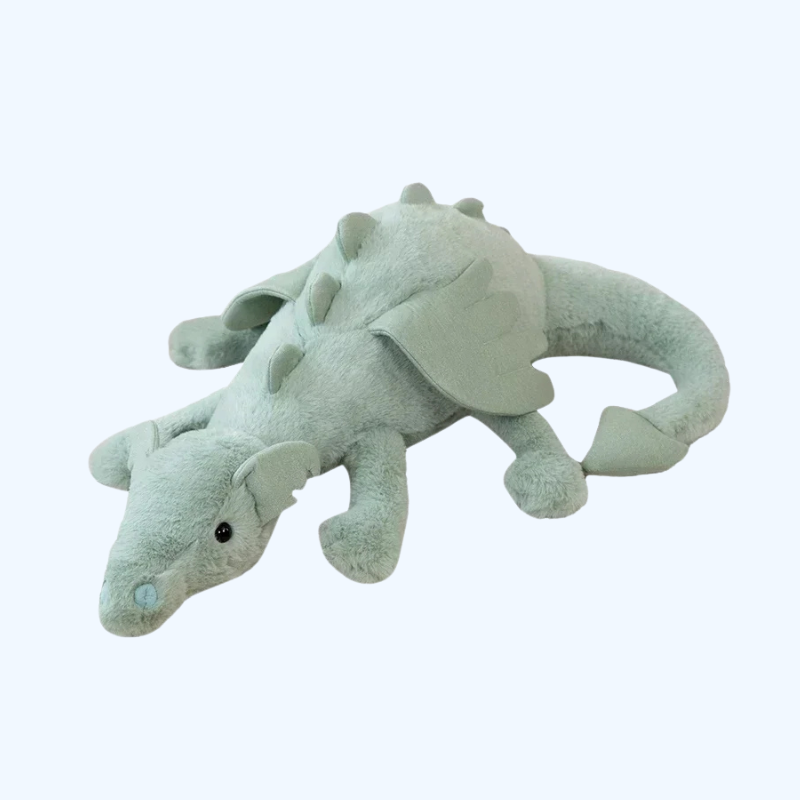 Nieuwe Draak Pluche Speelgoed | Gevulde Dinosaurus met Vleugels, Witte Roze Groene Blauwe Draken Knuffels, Verjaardagscadeau voor Jongen