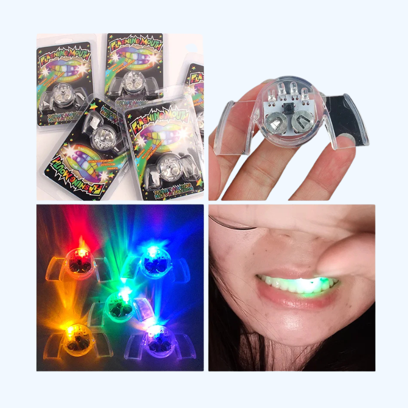 Glow Tand LED Licht | Grappig Oplichtend Speelgoed voor Kinderen, Knipperend Mondstuk Beschermstuk, Feestartikelen voor Glow Party