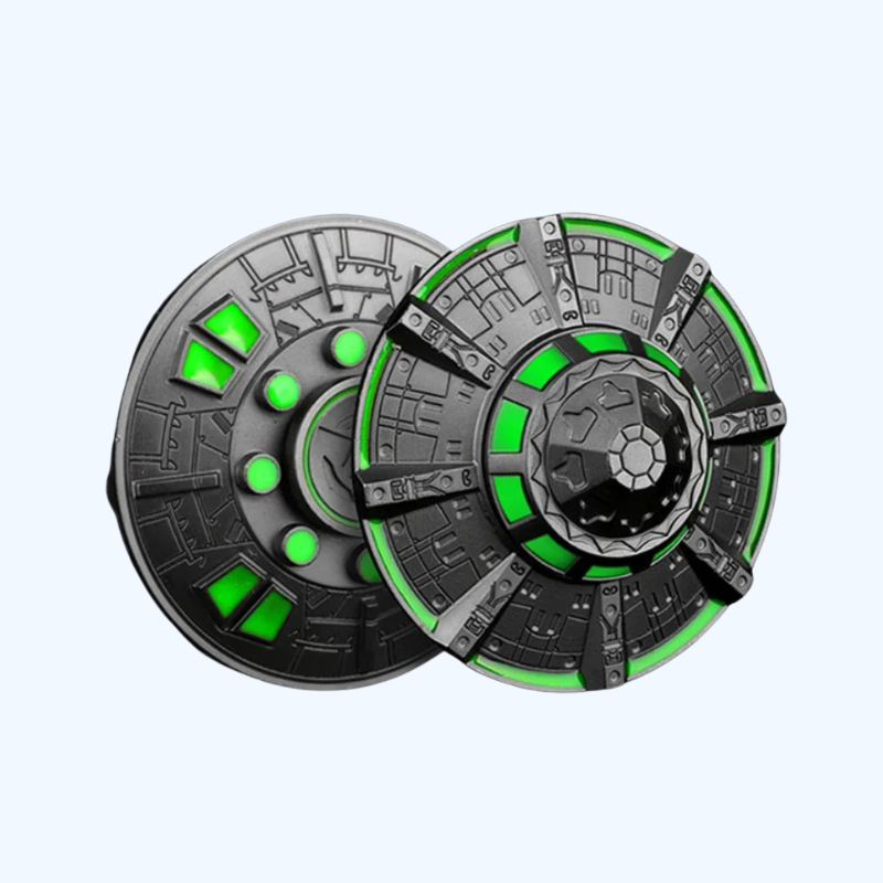 Cool Ruimteschip UFO Fidget Spinner | EDC Metaallegering Vingertop Gyroscoop, Ontspannend Speelgoed voor Kinderen & Volwassenen