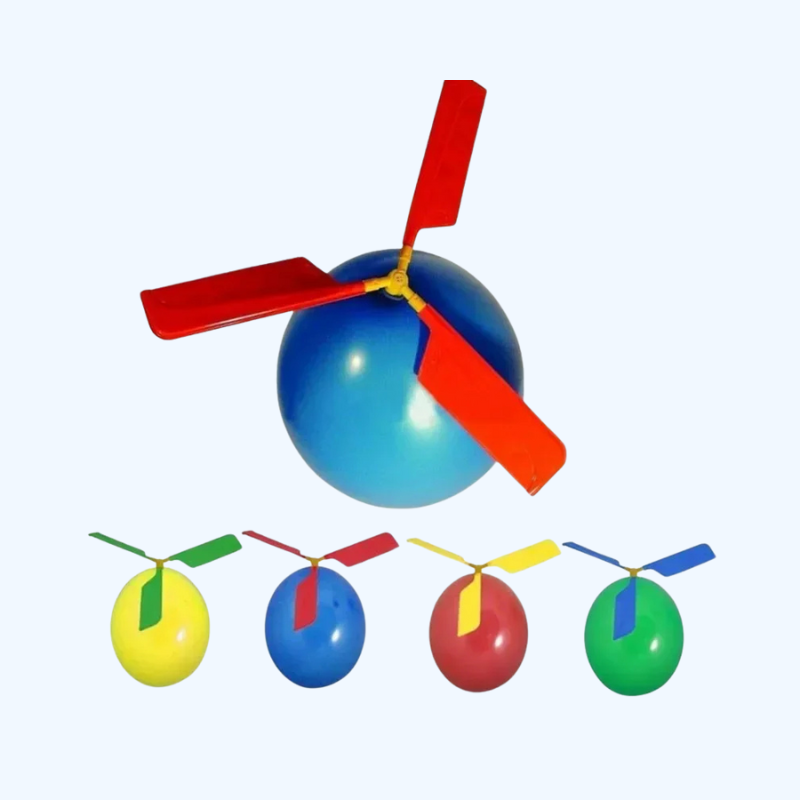 10pcs Helikopter Ballonnen - Vliegend Speelgoed Aangedreven voor Buiten Spellen en Verjaardagsfeesten
