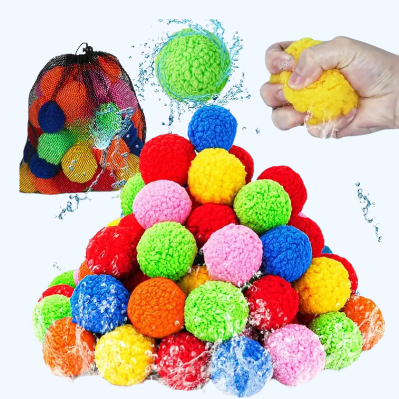 60 Stuks Herbruikbare Katoenen Waterballonnen | Zomers Speelplezier voor Kinderen