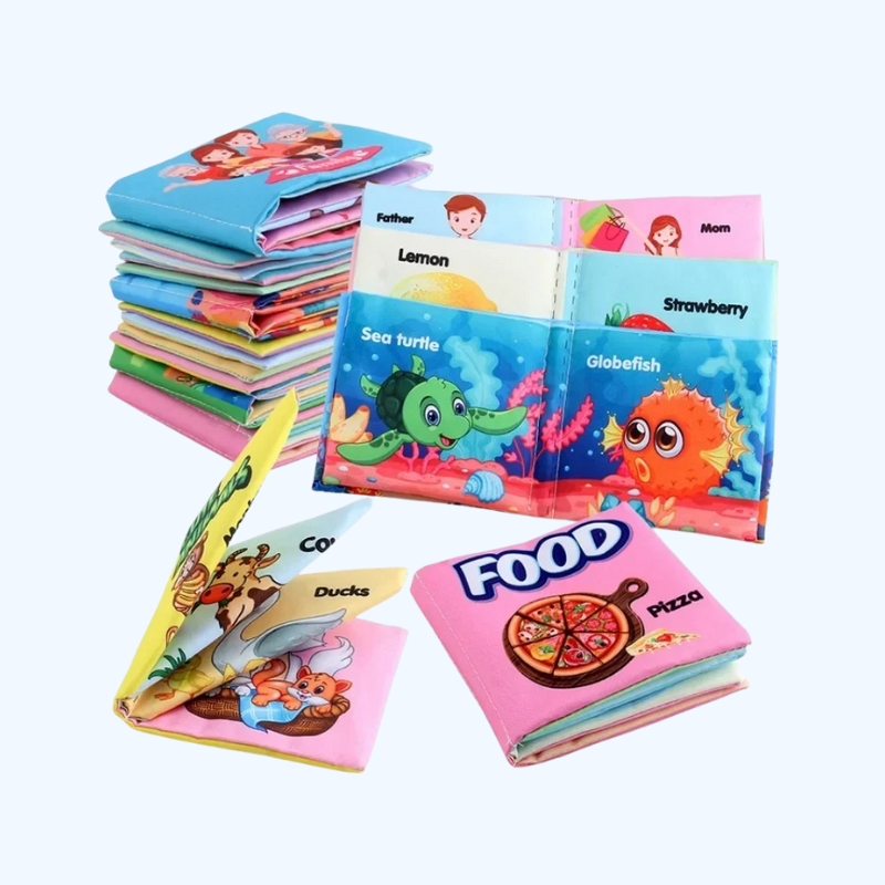 Baby Stoffen Boek | Educatief Dierenstaarten Boek, Cognitieve Ontwikkeling & Leespuzzel Speelgoed