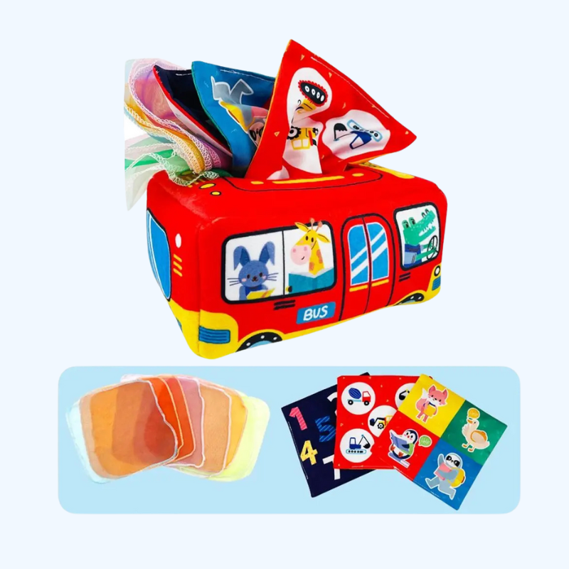 Magische Zakdoekendoos | Sensorisch Montessori baby speelgoed