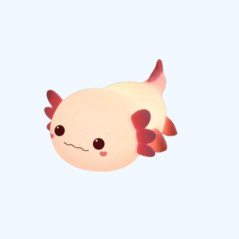 Schattige Axolotl Nachtlamp | Zacht Siliconen & Oplaadbaar via USB