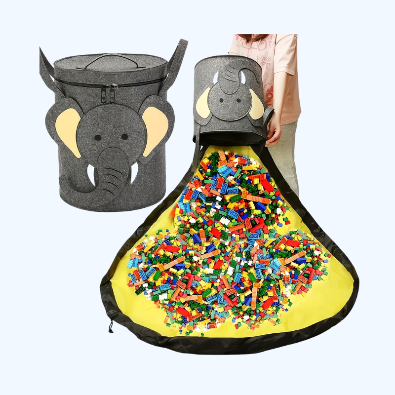 Grote Opbergzak met Speelmat | Schattig Dierenpatroon & Stofvrij Organisatiesysteem