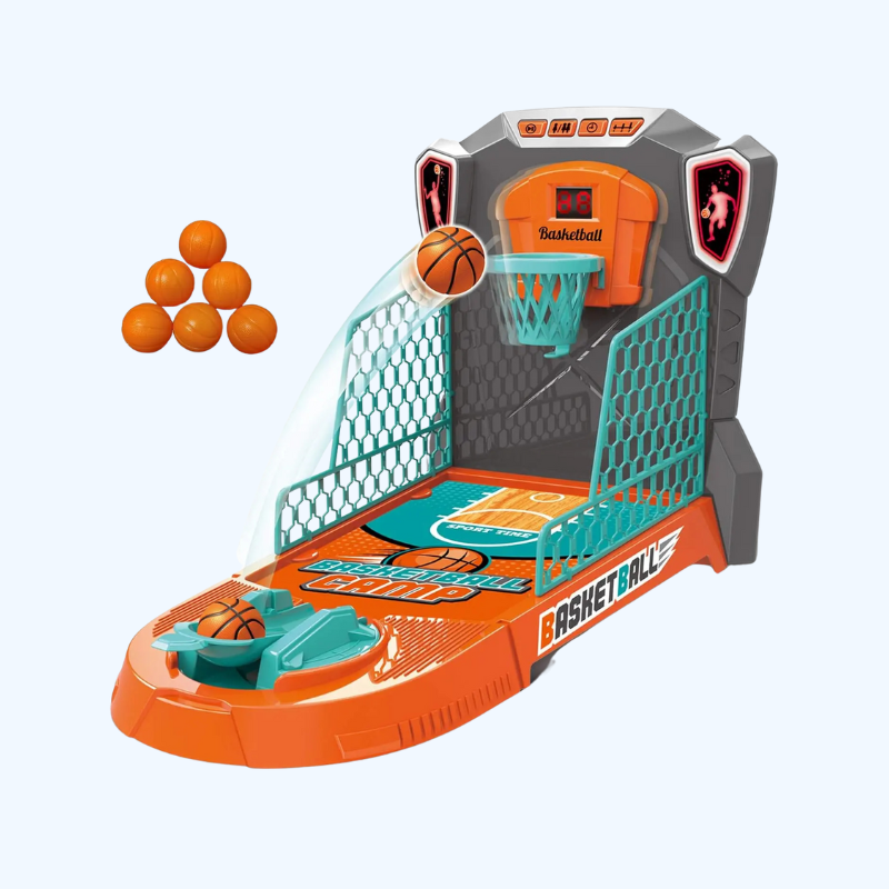 Tafelbasketbal Spel | Schiet & Score met Bewegende Hoepel & LED-verlichting | Speelgoed 2+ jaar