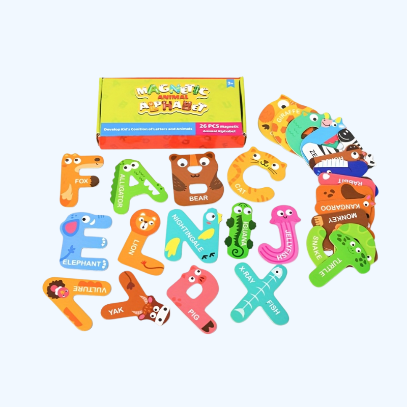 Magnetische Woordpuzzel | Educatief Spel met Dierenletters, Ideaal Cadeau
