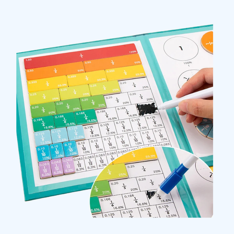 Magnetisch Breukenspel Hout Montessori | Educatief Speelgoed | Wiskunde Leren