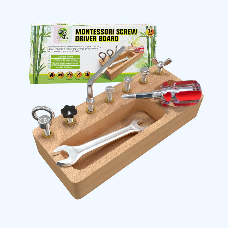 Montessori Houten Schroevendraaier Bord | Educatief Sensorisch Speelgoed 4+ Jaar