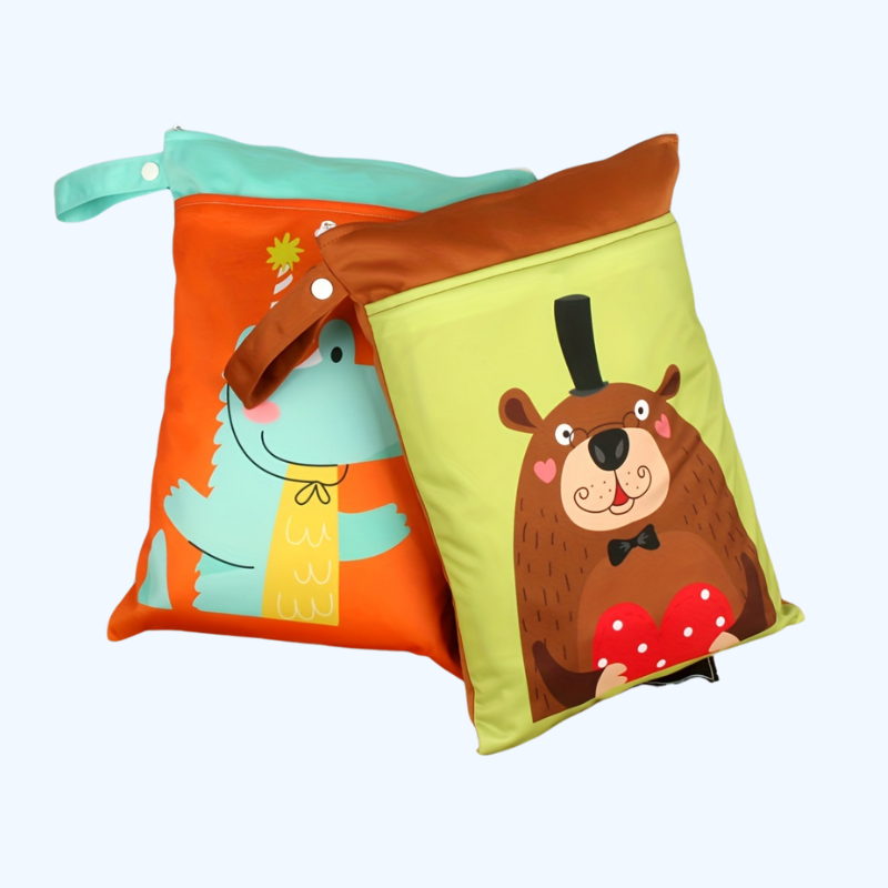 Wasbare Waterdichte Opbergtas – Dubbele Rits | Voor Nat Wasgoed, Luiers, Make-up & Strandspullen