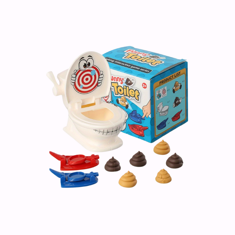 Toilet Schietspel | 2 Launchers + 6 Poepfiguren | Lollig Feestspel voor Kinderen