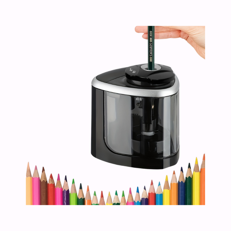 Elektrische Puntenslijper – Zwart | Auto-Stop | Snel & Efficiënt | PP Constructie | Voor Kantoor, Winter, Nieuwjaar