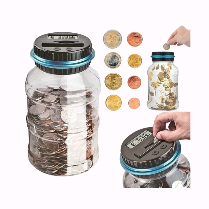 LCD Spaarpot met Muntenteller | Transparant Digitaal Geldpotje | ABS Materiaal | Halloween/Kerstcadeau