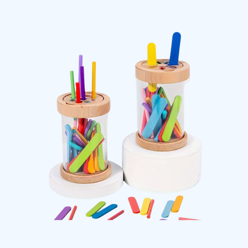 Houten Kleurensorteer Cupjes | Sensorisch Educatief Speelgoed Peuter