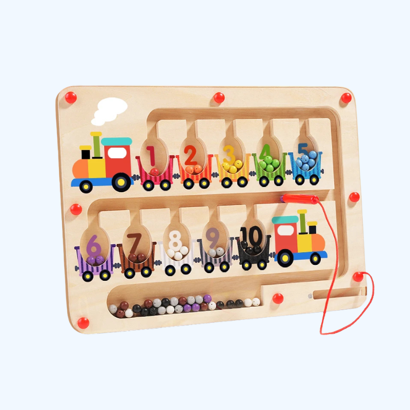 Montessori Magnetisch Kleur Sorteerspel | Houten Sensorisch Doolhof