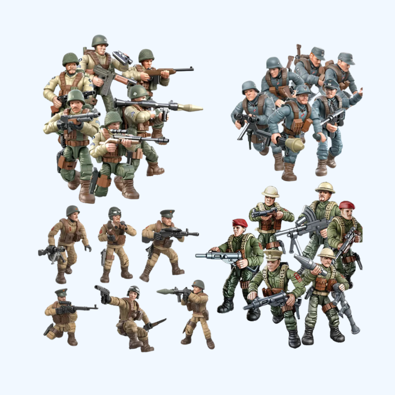 2024 Tweede Wereldoorlog WW2 Leger Militaire Soldaten SWAT Speciale Eenheid Figuren Model Bouwstenen Bricks Kinderspeelgoed Cadeau