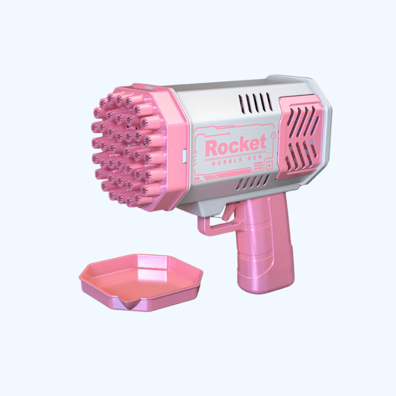 Pistool met 40 Bubbels | Elektrisch Draagbaar Automatisch Bubbelpistool met LED voor Stressverlichting voor Jongens en Meisjes