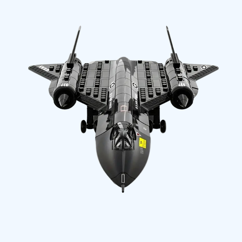 Militaire SR-71 Blackbird Verkenningsvliegtuig Ruimtebouwstenen Kleine Deeltjes Puzzel Montage Speelgoed