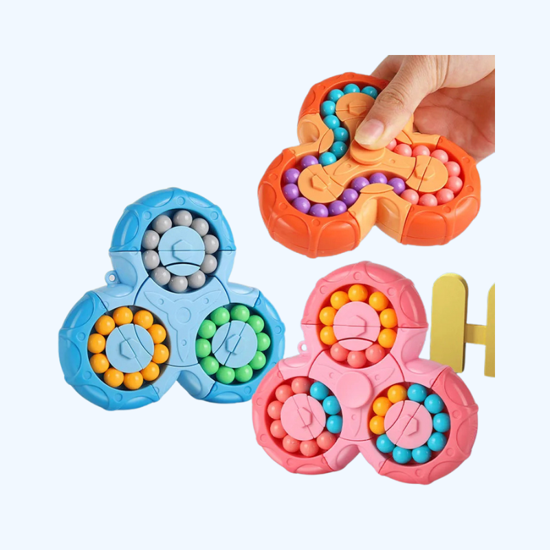 Montessori Roterende Magische Bonen Kubus | IQ Breinbreker Fidget Speelgoed, Educatief & Stressverlichtend