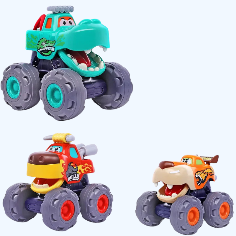 Pull-Back Monster Truck Speelgoed | Educatief Speelgoed Auto voor Peuters van 1-4 Jaar