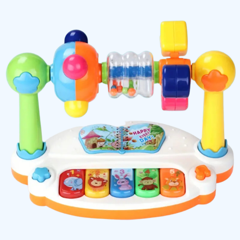 Interactief Muzikaal Keyboard Speelgoed voor Kinderen | Educatieve Piano met Ritmespellen en Liedjes met Lichtgevende Functies - Vanaf 0+ Jaar