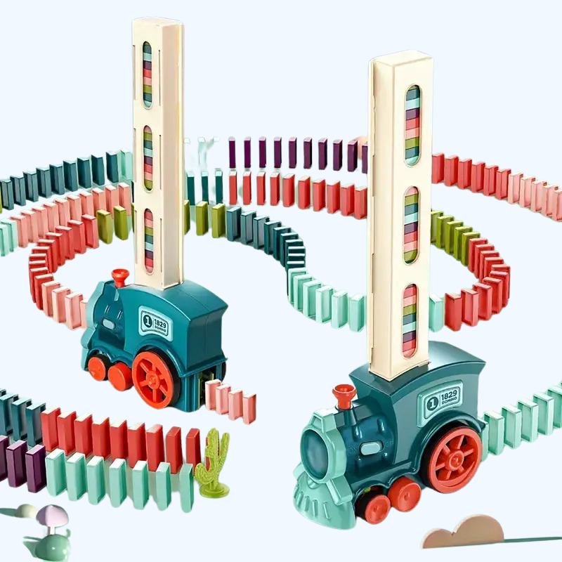 Leuke Domino Rally Elektrische Treinset | Creatieve en Educatieve Bouwblokken voor Kinderen