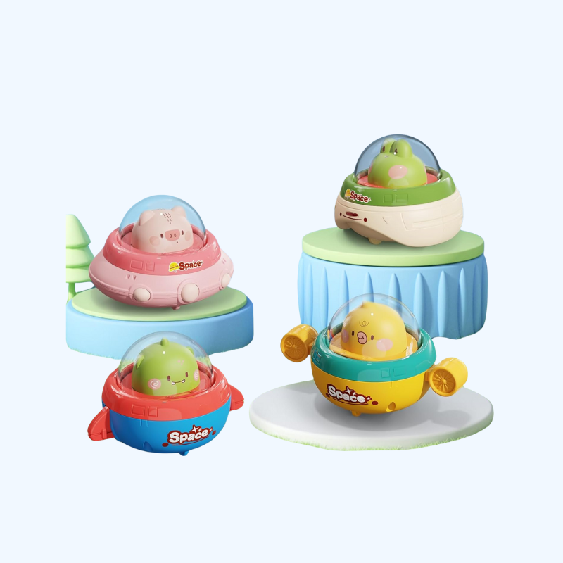 Dier-Thema Druk & Ga Auto's | Baby Speelgoed 6-36 Maanden | Perfect voor Reizen of Speeltijd