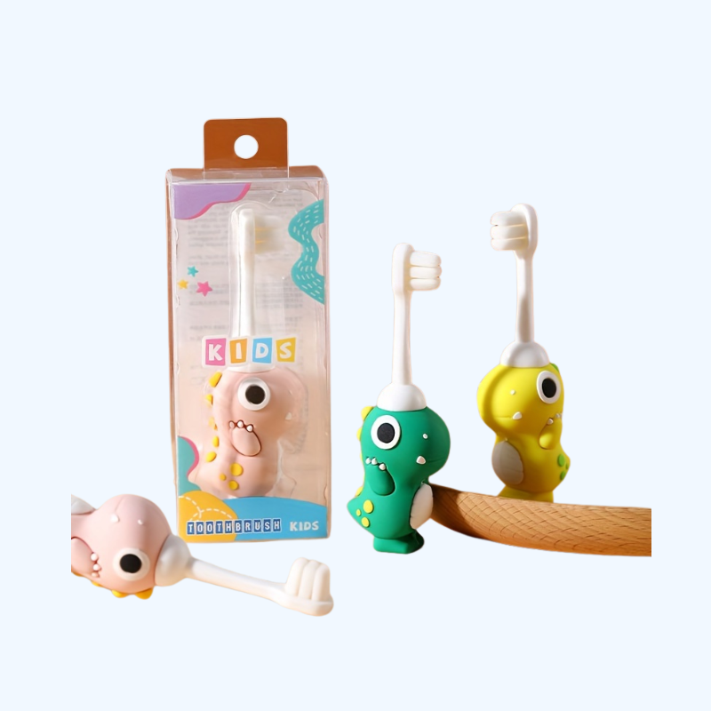 Dinosaurus Tandenborstel | Zacht en Makkelijk Te Reinigen, Geschikt voor 3-6 Jaar