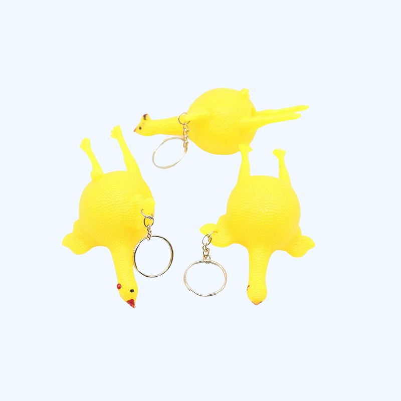 Grappige Sleutelhanger met Kippen die Eieren Laten Vallen | Anti-Stress Speelgoed, Leuk Cadeau voor Kinderen