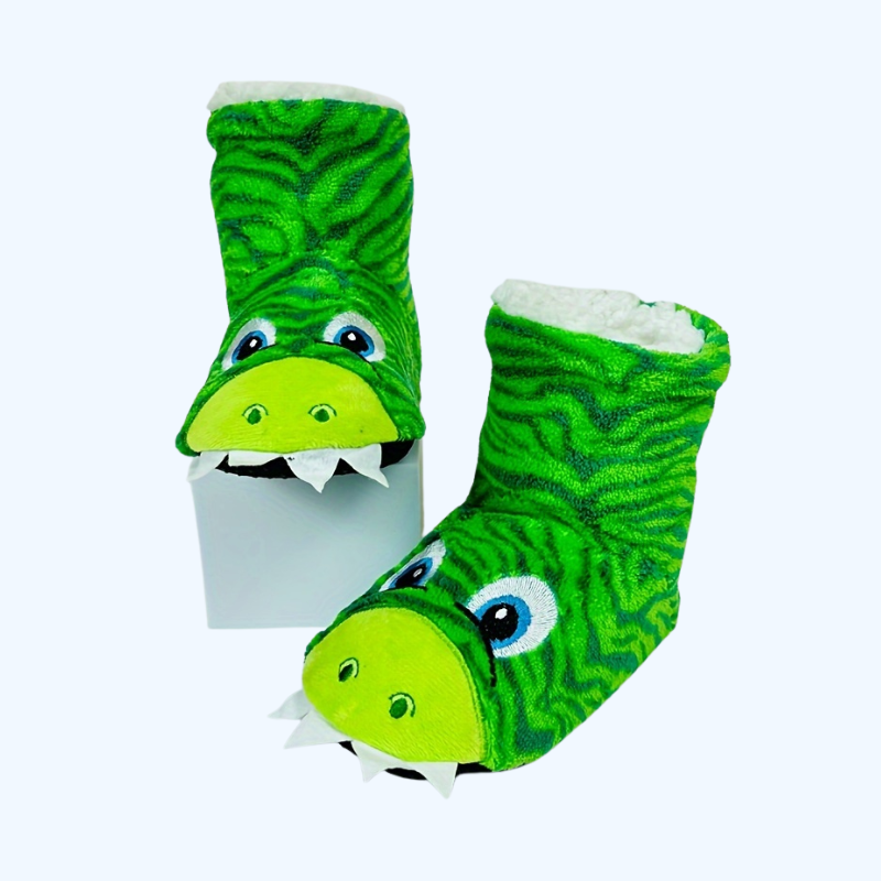 Cartoon Dinosaurus Slippers | Gezellig, Warm & Comfortabel voor Jongeren