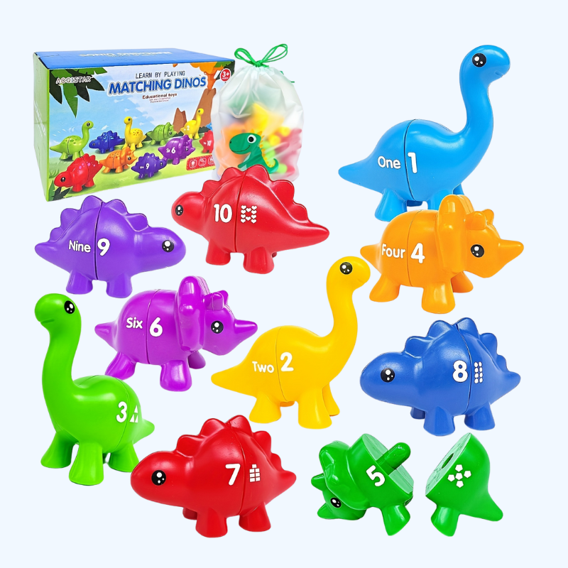 Dinosaurus Letter- & Cijfermatch | Educatief Montessori Speelgoed