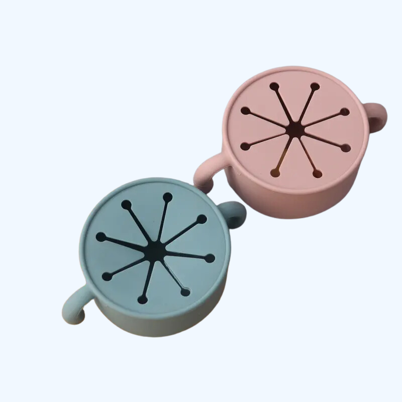 Siliconen Baby Snack Kom | Voedselopslag Kom met Stofbestendige Deksel voor Baby's en Peuters