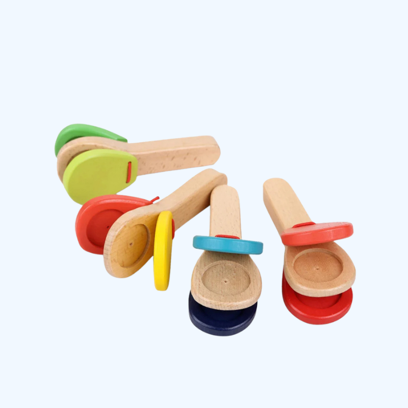 Montessori Orff Houten Castagnetten voor Baby's | Educatief Muzikaal Breinspel