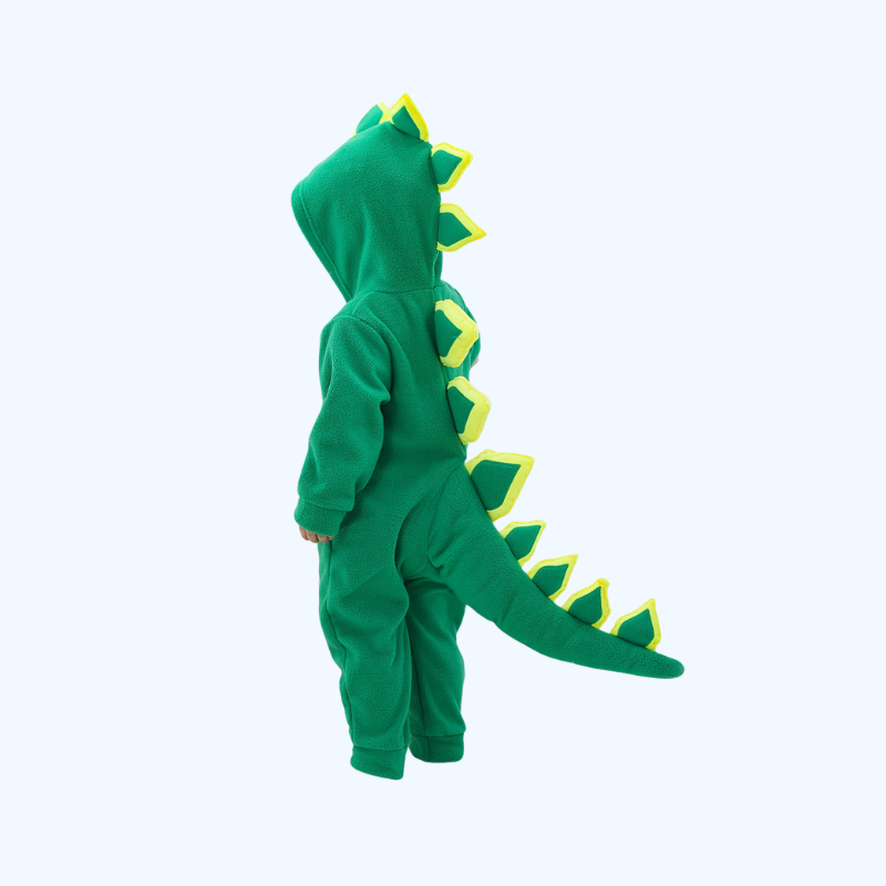 Dinosaurus Kaptrui Jumpsuit | Baby's Warme Romper, Perfect voor Fotografie