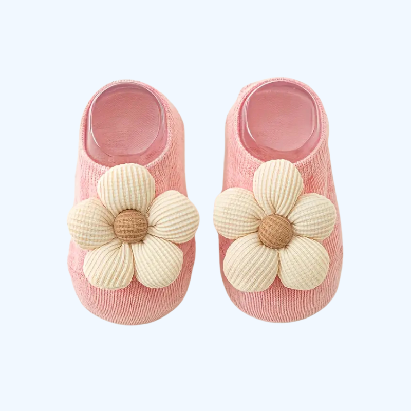 Baby Sokken Meisjes | Set van 4 Paar Antislip Sokken voor Pasgeborenen 0-1 Jaar