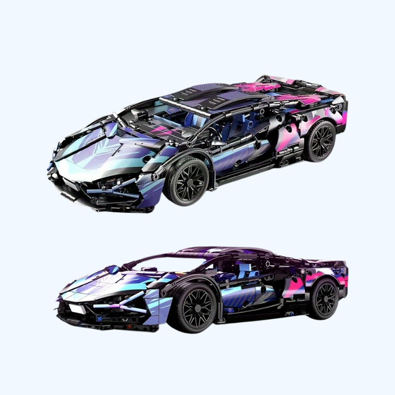 1314 Stuks 1:14 Schaal Sportwagen Bouwstenen Kit - Sportwagen MOC Constructiespeelgoed, Collectible Model Set voor Volwassenen, Verjaardags- of Kerstcadeau