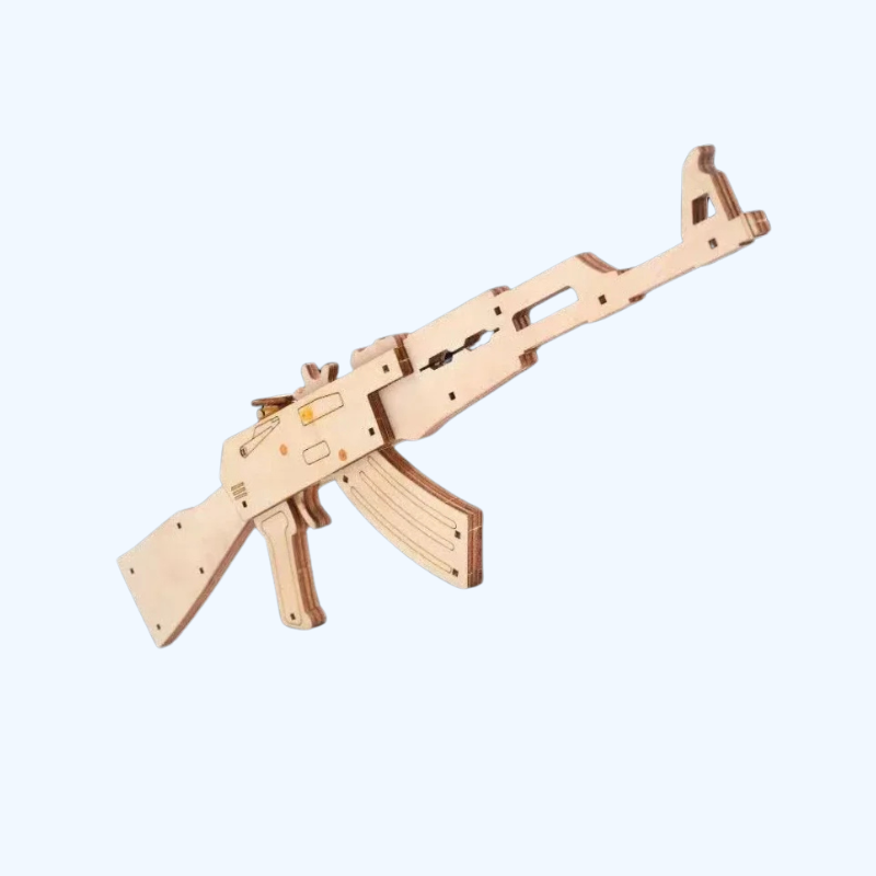 Rubberband Pistool | Houten Mechanisch Speelgoed, Bouwmodellen voor Kinderen, Cadeau