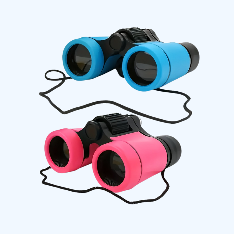 Kinderverrekijker Buitenavontuur | Dubbelbuis Verrekijker Speelgoed voor 3+ Jaar