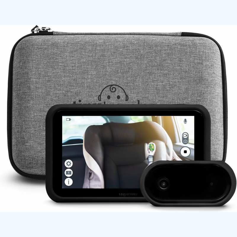 Babyfoon met 5" Scherm HD 720p, nachtzicht en reistas | Ideaal voor autoritten met USB-opladen en 4 uur batterijduur