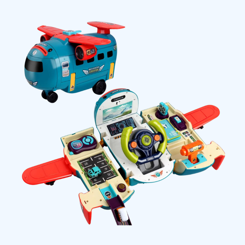 Vliegtuig Auto Speelgoed 3-6 Jaar | Gesimuleerd Pilootspel met Geluiden en Lichten | Educatief Cadeau