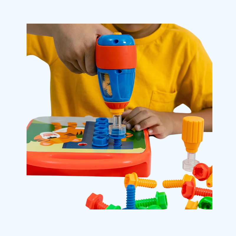 Educatief Boor Speelgoed 3+ | Leer ABC & 123 | 90-delige Set met Kinderboormachine
