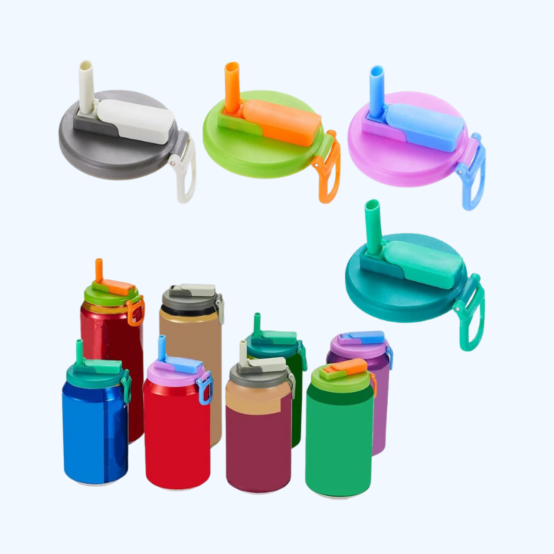 Hervulbare Frisdrankdop met Rietje | Handige Deksel voor Blikjes