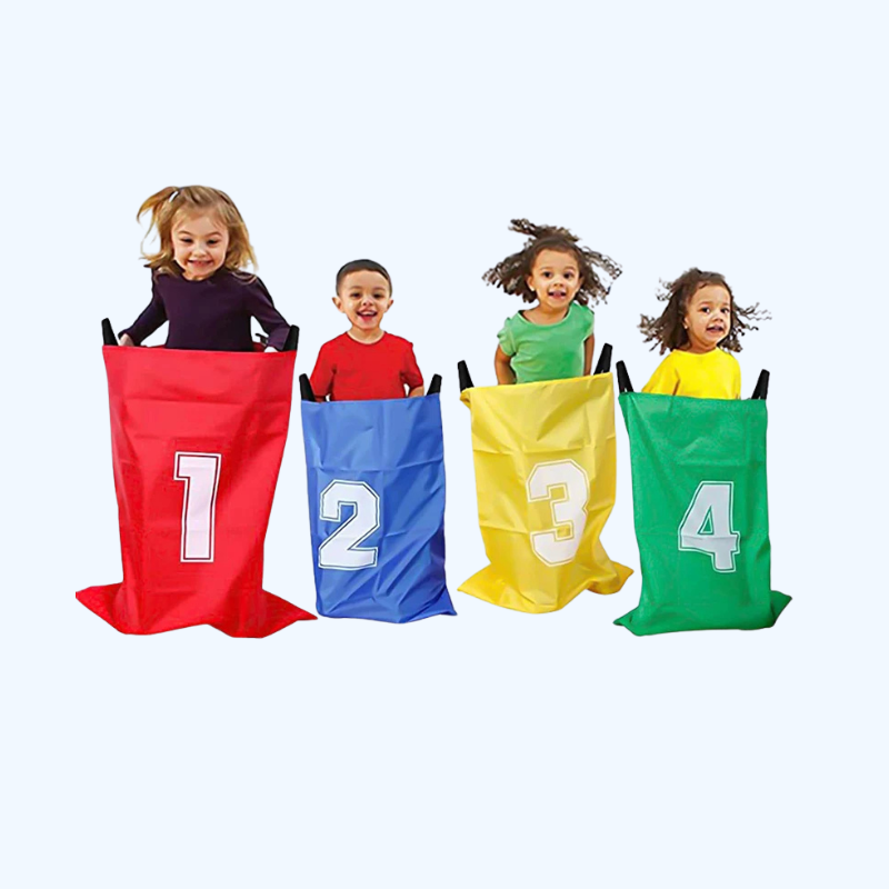 4-delige Kangoeroe Springzak Set | Zaklooprace buitenspel voor kinderen & ouders