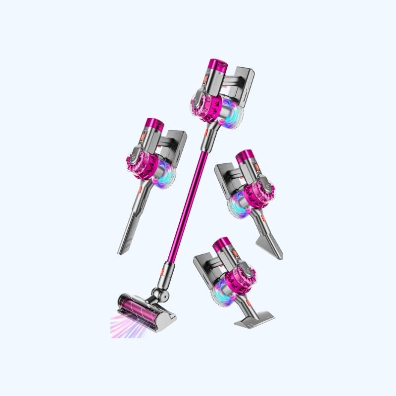 4-in-1 Kinderen Stofzuiger | Werkende speelgoedstofzuiger met licht & geluid