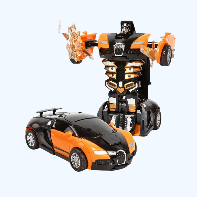 Transformeerbare speelgoedauto - Sportmodel met botsfunctie, ideaal als Kerst- en Halloweencadeau.