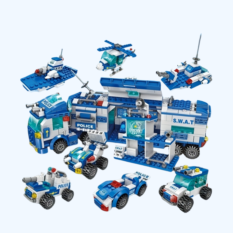 SWAT-/politie-/brandweerbouwsets voor kinderen - Geweldig voor Halloween- en kerstcadeaus.