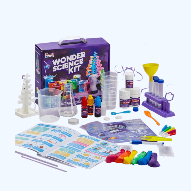 Wonder Wetenschapskit | 50+ Experimenten STEM Speelgoed voor Kinderen 6-12 Jaar, Kristallen Kweekkit