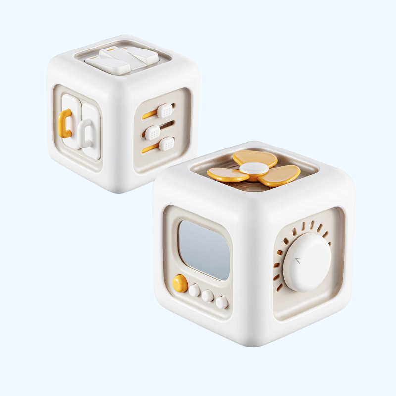 Montessori Sensorische Kubus 1+ Jaar | Educatief Speelgoed voor Motorische Ontwikkeling | Reiscadeau voor Kinderen