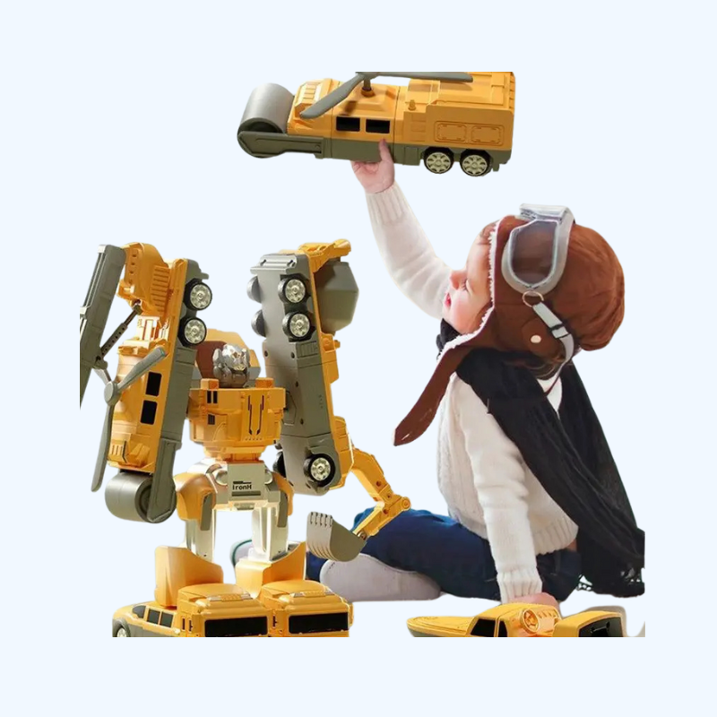 Magnetische Transformatie Auto | Monteerbaar bouwvoertuig & robot speelgoed